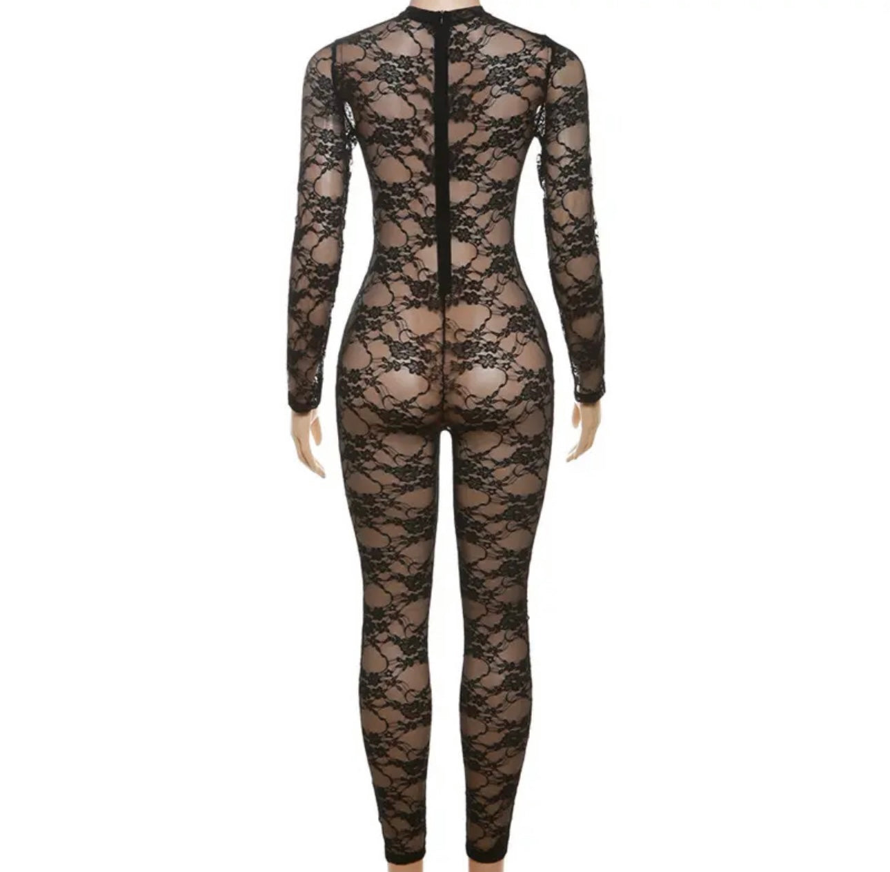 Lele Black Lace Jumpsuit