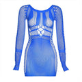Domi Royal Blue Poster Girl Mini Dress