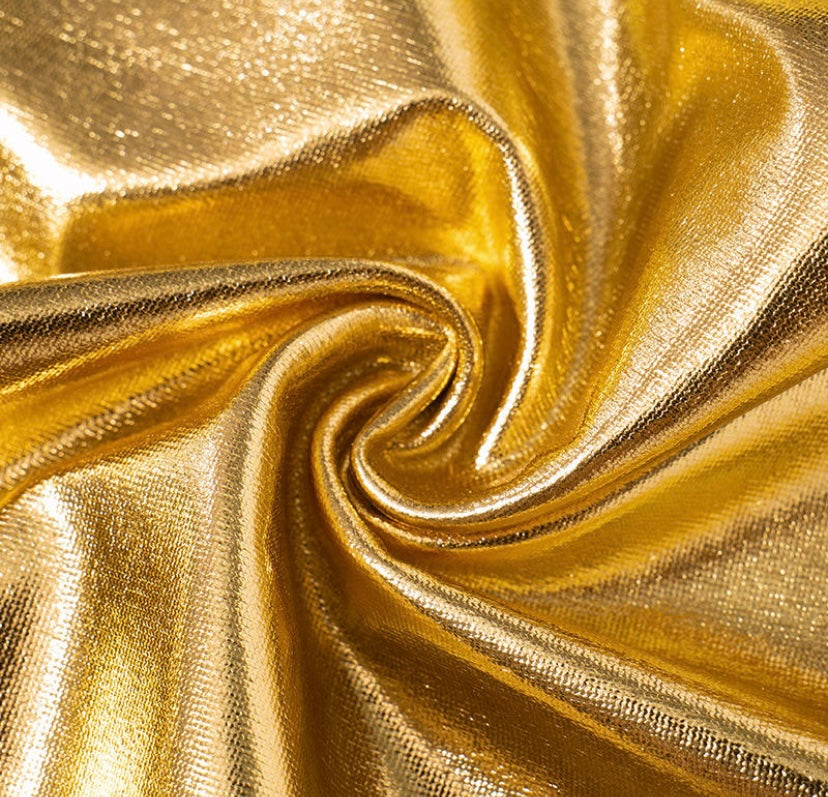 Keri Gold Halter Top Jumpsuit