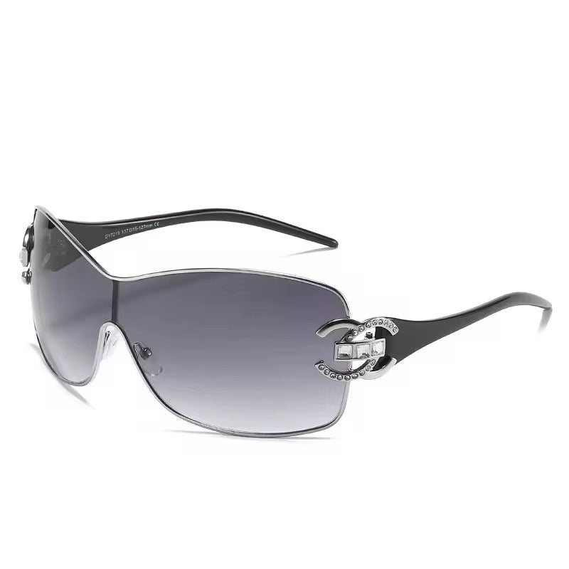 CC Navy Blue Tint Silver Frame Shades