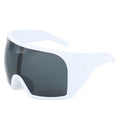 Shots Black Tint Large White Frame Shades