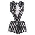 Rhai Black Two Piece Polka Dot Set