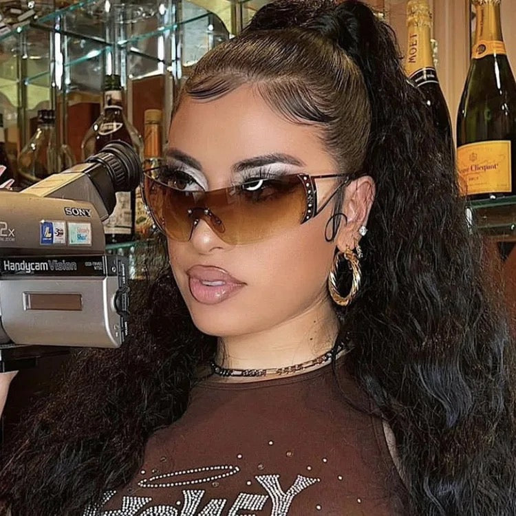 Diana Brown Tinted Gold Frame Stunning Shades