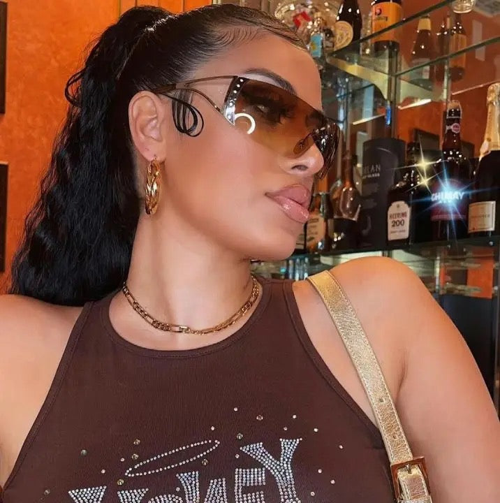 Diana Brown Tinted Gold Frame Stunning Shades