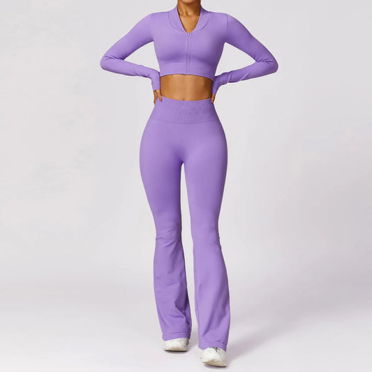 Mela | Purple Three Piece Essential Active Set PREORDER ONLY