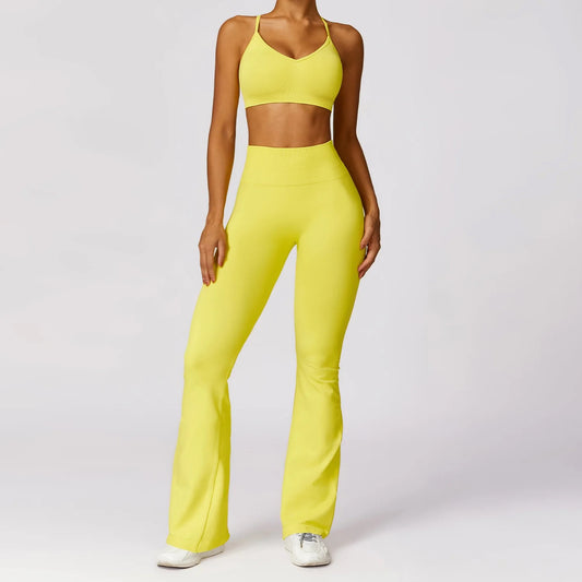 Mela | Yellow Three Piece Essential Active Set PREORDER ONLY