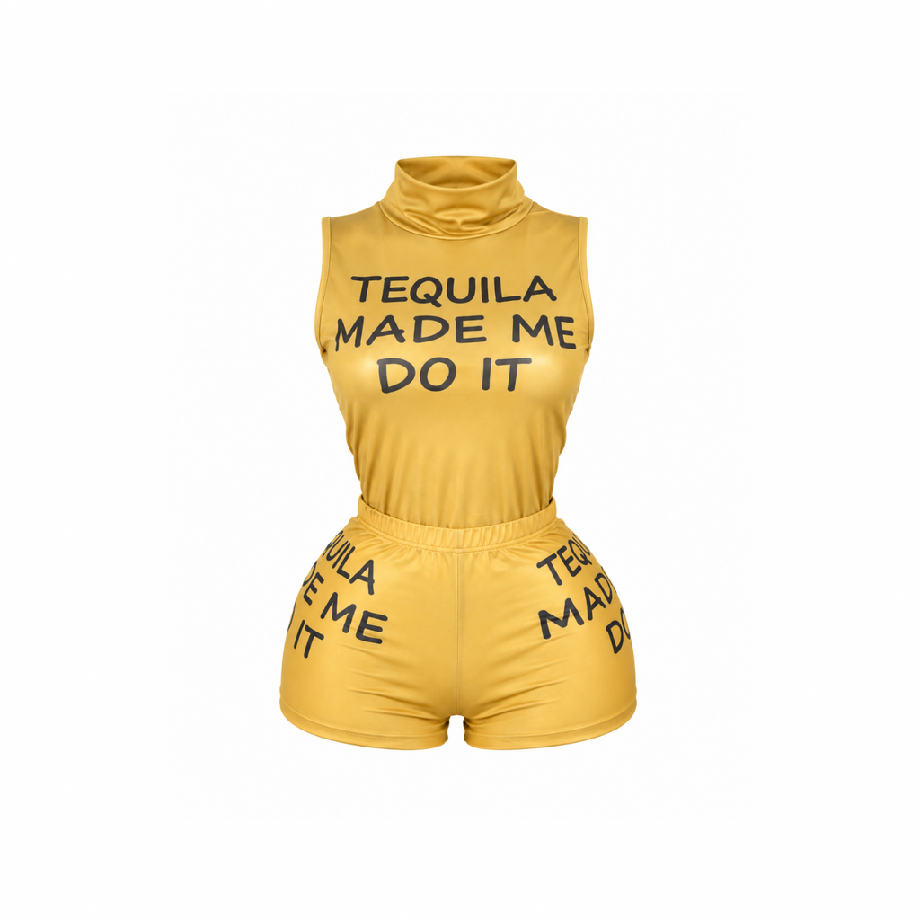 Tequ Yellow Two Piece Short Set