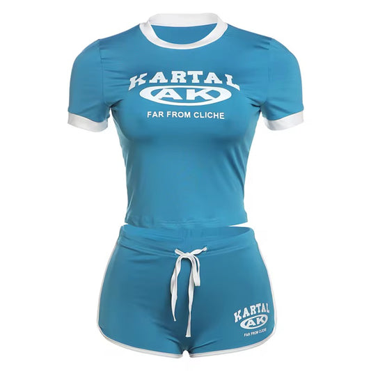 Kartal Blue Short Set