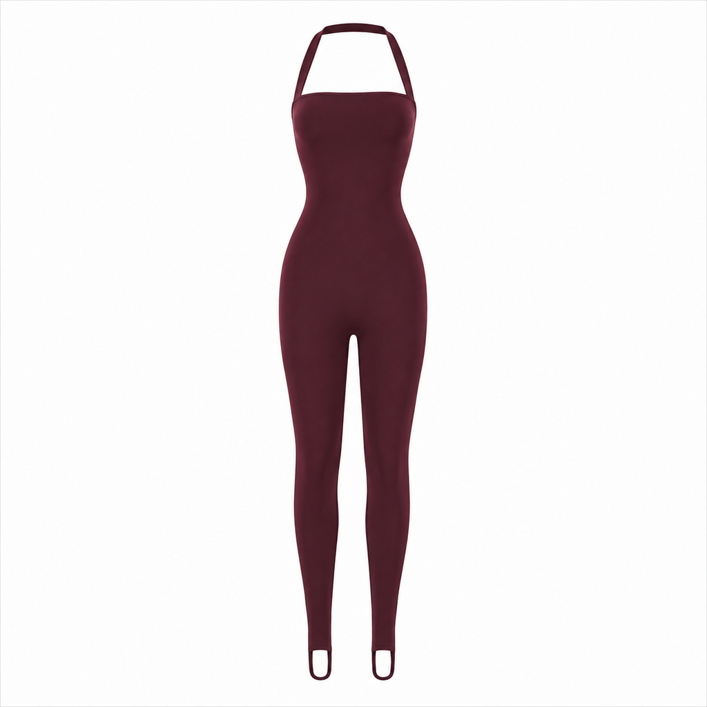 Rylie Casual Burgundy Jumpsuit