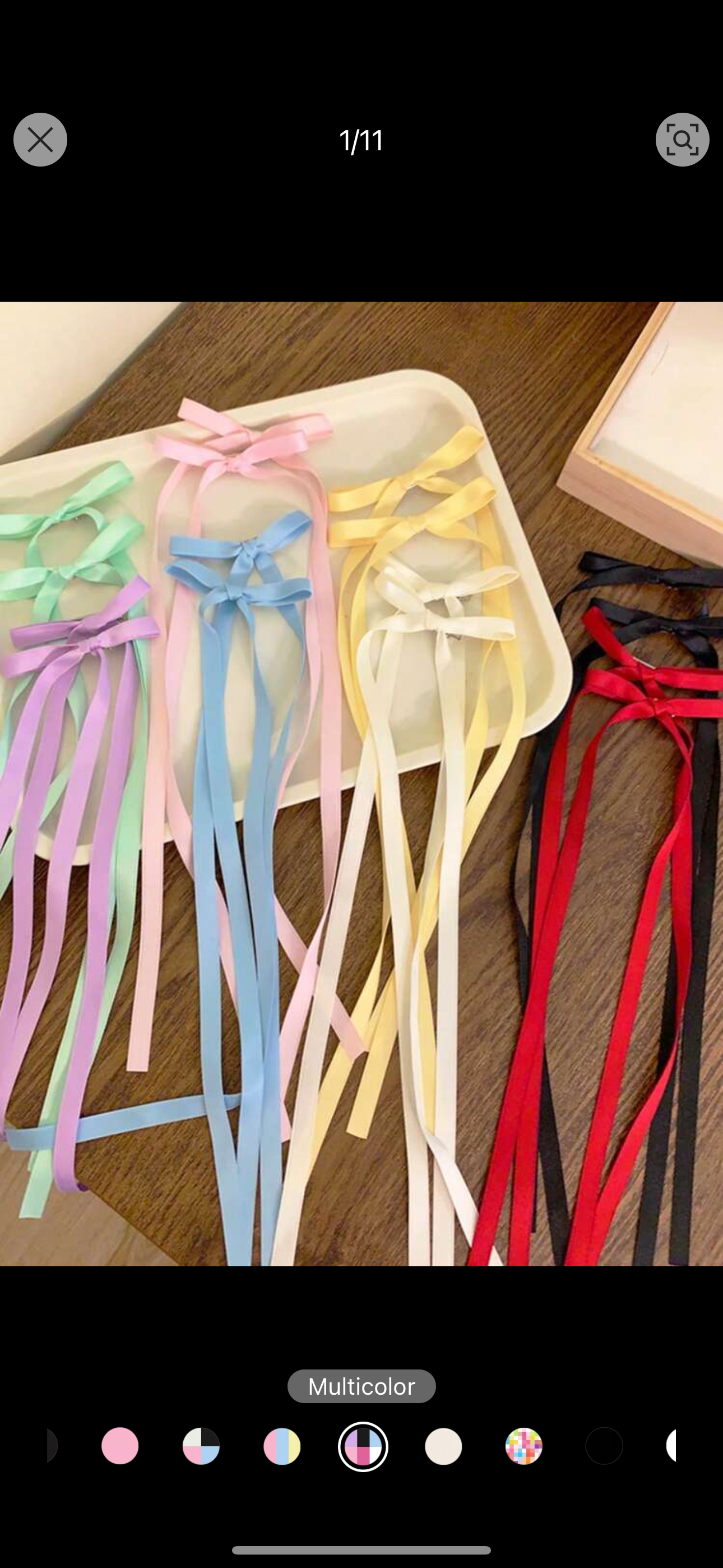 Long String Two Piece Hair Bow Accessory