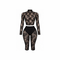 Bibi Black Lace Two Piece Set