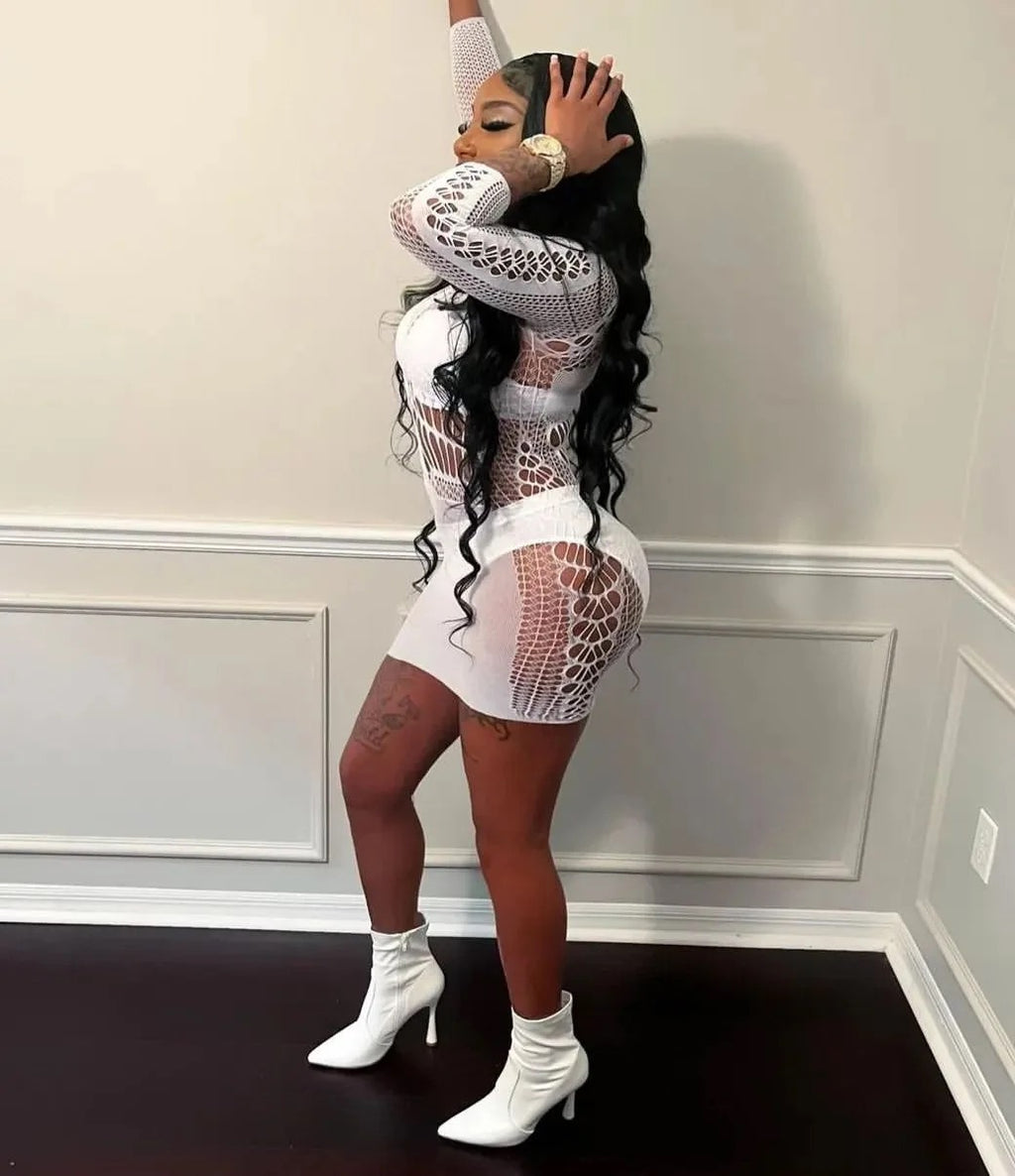 Domi White Poster Girl Mini Dress