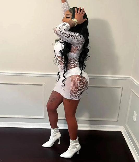 Domi White Poster Girl Mini Dress