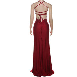 Asia Formal Backless Maxi Red Dress