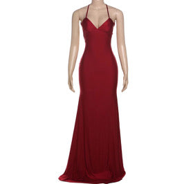 Asia Formal Backless Maxi Red Dress