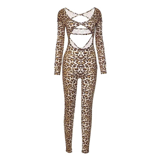 Yezi Leopard Print Jumpsuit