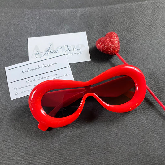Kay Red Frame Black Tint Lens Shades