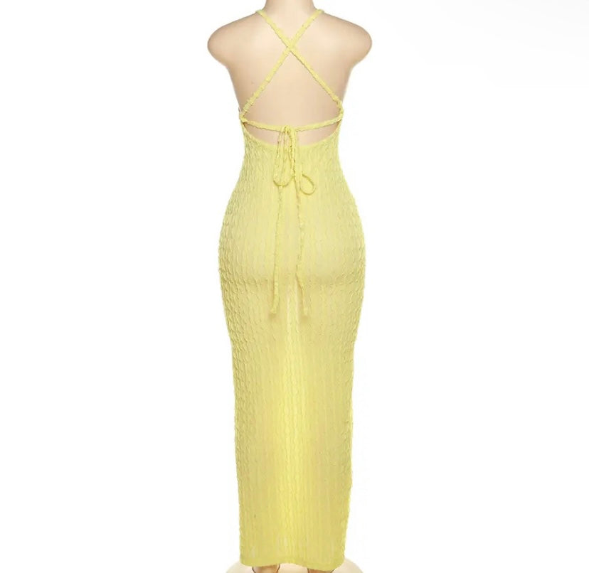 Razor dress | yellow