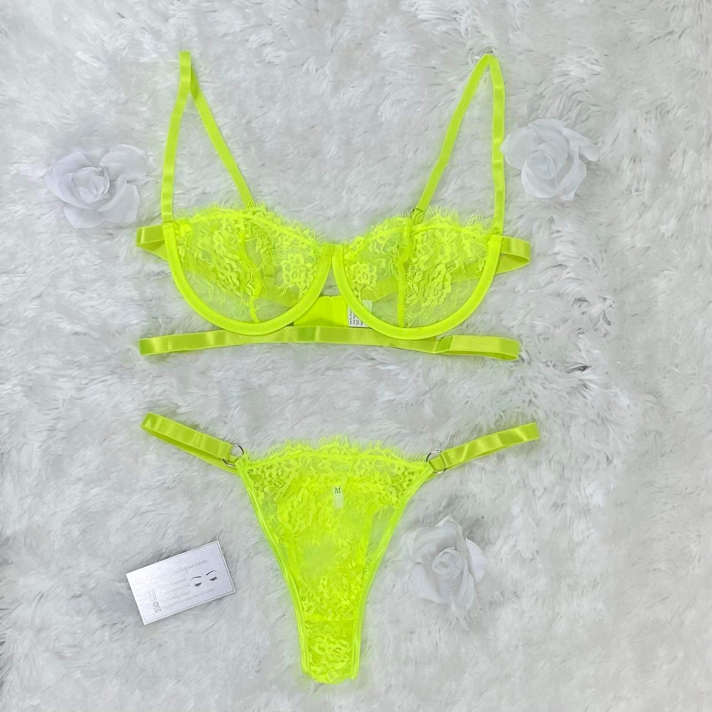 Lucy | white & lime green