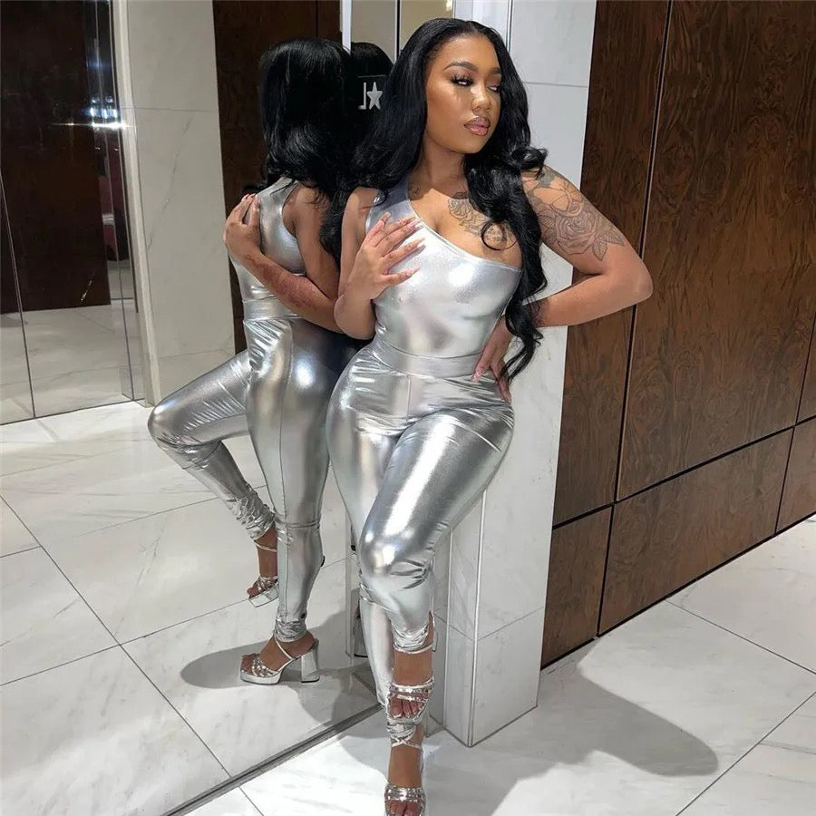 Jo Silver Metallic Two Piece Set